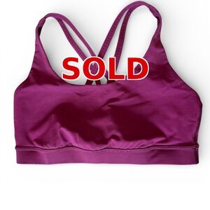 Lululemon Energy Bra *Medium Support – Purple Strappy Back – Size 8